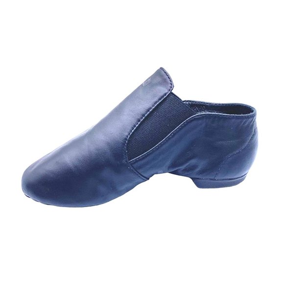 Capezio Childs Black Jazz Ankle Dance Boot Leather Shoes Split Sole New Sz 3.5 - Picture 3 of 9